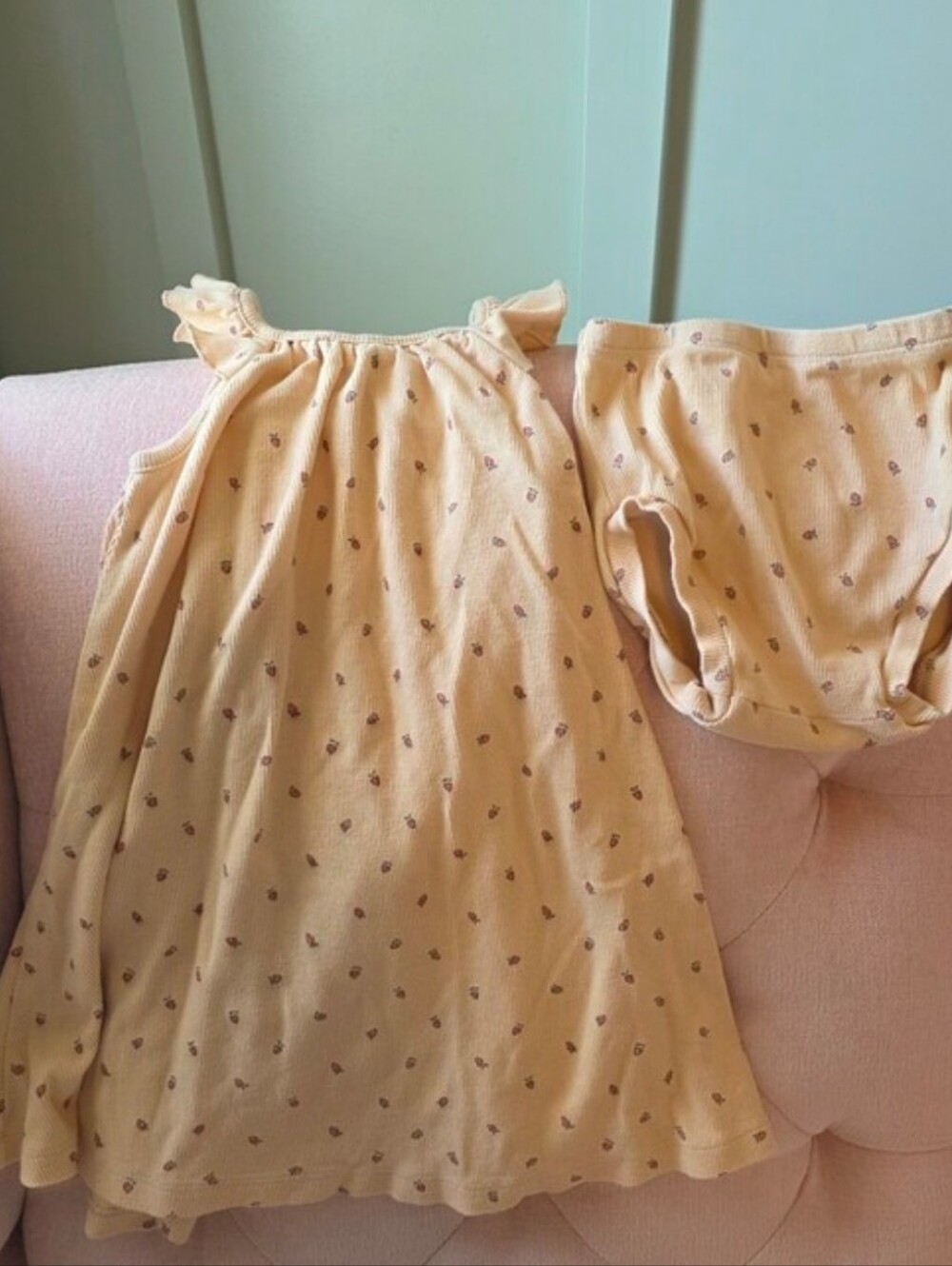Quincy Mae Floral A-Line Dress with Matching Bloomers Set 4-5 4t 5t
